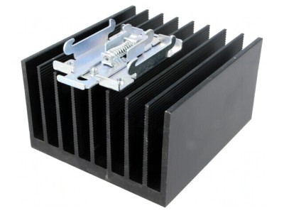 Radiator extrudat cu aripioare negru 110x100x60mm foto