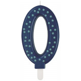 Lumanare pentru tort - Number 0 - Blue | Legami