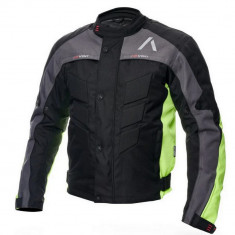 Geaca moto textil Adrenaline Pyramid 2.0, negru/fluo/gri, marime L