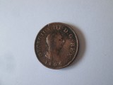 Rară! Marea Britanie 1 Farthing 1806 regele George III
