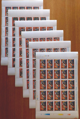 RO 1994 , LP 1339 &amp;quot; Basme populare romanesti&amp;quot;, serie in coli de 25 de marci, MNH foto