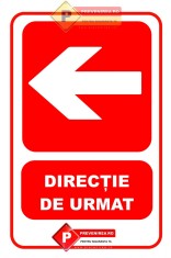 Indicatoare pentru directie de urmat stanga foto