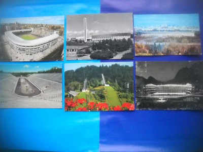 HOPCT LOT NR 495 STADION/STADIOANE IN LUME WW -6 CARTI POSTALE-CIRCULATE foto