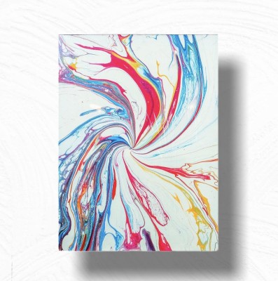 Tablou pictat manual multicolor Abstract Seaside, L foto