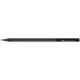 Creion grafit B triunghiular grip sparkle lemn negru midnight gold Faber-Castell