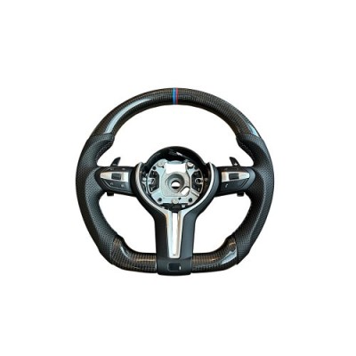 Volan sport piele si carbon compatibil cu modelele BMW Seria 5 F10,F11,F07 Seria 6 F06,F12,F13 Seria 7 F01,F02 foto