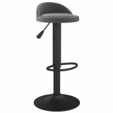 Cumpara ieftin Scaun de bar, gri inchis, catifea