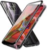 Husa Samsung Galaxy S8 Plus , Magnetica Negru, Perfect Fit cu spate de sticla securizata premium + folie de
