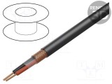 Cablu difuzor 2x1,5mm&sup2; OFC negru 100m TASKER
