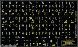 Sticker tastatura laptop, negru, layout Arabic