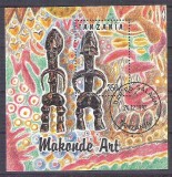 Tanzania 1992 Folk art, perf. sheet, used AB.030, Stampilat