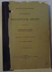 CATALOGUL MANUSCRIPTELOR GRECESTI , CU 15 STAMPE , FACSIMILE , 1909 foto