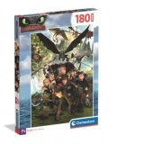 Puzzle Clementoni Cum sa-ti antrenezi Dragonul: Calareti 180 piese