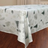 Masa Decorativa Craciun Verde Aurie cu Reni Brazi Fulgi, CMCLASS