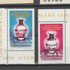 ROMANIA 1976 COLABORAREA INTEREUROPEANA Serie 2 val. LP 911 MNH**