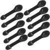 Set sigurante pentru usi si sertare, flexibile textile, ajustabile, cu adeziv 3M, pentru dulap, frigider, cuptor si mobilier, 10 bucati, negru