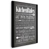 Tablou poster Kitchen rules Tablou canvas pe panza CU RAMA 60x80 cm
