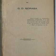 SOCIOLOGIE de G.D. SCRABA , 1921