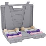 HOMCOM Set Gantere 10 kg cu Valiză pentru Greutăți, din Metal, PU și Plastic, 41x30x8 cm, Multicolor | Aosom Romania