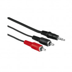 Cablu conectica Hama, 2 x RCA, jack 3.5 mm, 2 m foto