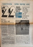 Revista 22 nr 47 1991, 12 pagini, dimensiuni 42x30 cm, editura Casa Scanteii, limba romana, stare buna