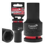 Cheie tubulara de impact in 6 puncte 3 / 4&quot;, 17 mm, Cr-Mo, Tvardy T00213-17