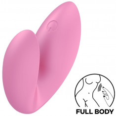 Vibrator Deget Love Riot, 12 Moduri Vibratii, Silicon, USB, Roz, 6 cm