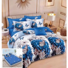 Lenjerie Pat Lula Sx082, Bumbac, 6 Piese, Cu Elastic, Imprimeu