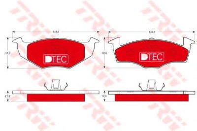 Set placute frana,frana disc VW FOX (5Z1, 5Z3) (2003 - 2016) TRW GDB1274DTE foto