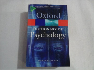 DICTIONARY OF PSYCHOLOGY - THIRD EDITION ANDREW M. COLMAN foto