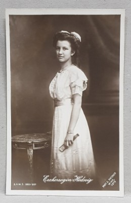 ARHIDUCESA HEDVIG , CARTE POSTALA ILUSTRATA , MONOCROMA, NECIRCULATA , DATATA 1912 foto