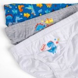 Set Chiloti Dinozaur pentru Copii - 3 Perechi din Coton, CMCLASS