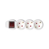 Prelungitor 3 prize, cu intrerupator, lungime 10 m, protectie IP20, protectie copii, Home