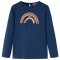 Tricou pentru copii cu m&acirc;neci lungi, bleumarin, 128 14287