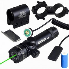 Laser verde pentru arma cu acumulator si suport!Cadoul ideal! foto