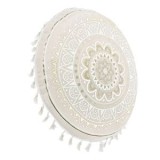Pernă de podea rotundă, Model Mandala, Bej, &Oslash;60 cm, CMCLASS