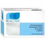 Tifon Steril Real Care 17x30 cm, 12 bucăți - Comprese Sterile, Bumbac, Uz Medical, Sterilizat ETO, Unică Folosință