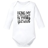 Body bebe big sister surori mesaj amuzant alb bumbac marimea 86