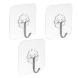 Set de 3 Autocolante Transparente Floare Reliefate 6x6cm, CMCLASS