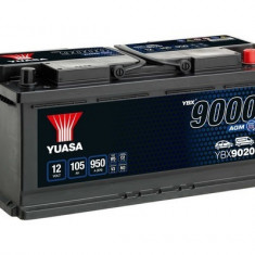 Baterie Yuasa 12V 105AH/950A YBX9000 AGM Start Start Plus (R+ Standard) 393x175x190 B13 (AGM/Start)