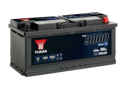Baterie Yuasa 12V 105AH/950A YBX9000 AGM Start Start Plus (R+ Standard) 393x175x190 B13 (AGM/Start) foto