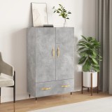 vidaXL Dulap &icirc;nalt, gri beton, 69,5x31x115 cm, lemn prelucrat