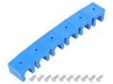 Baretă prindere tuburi 128,5mm 6 secțiuni