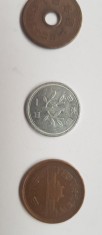 3 monede asiatice foto