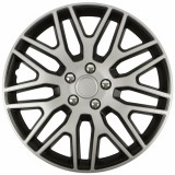 Set capace roti auto Cridem Dakar NC 4buc - Argintiu/Negru - 14&#039;&#039; Garage AutoRide