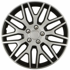 Set capace roti auto Cridem Dakar NC 4buc - Argintiu/Negru - 16&#039;&#039; Garage AutoRide