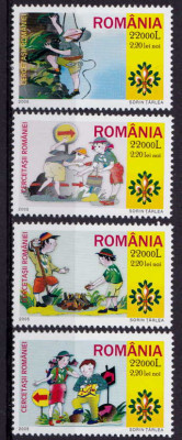 RO 2005 ,LP 1686 , &amp;quot;Cercetasii Romaniei &amp;quot; serie ,MNH foto