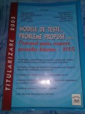 Modele de teste si probleme pt.concursul pt.ocuparea posturilor didacticeTITULAR