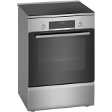 Aragaz Bosch HLS59D351, Electric, Plita inductie, 4 zone gatit , Control electronic, Cuptor electric, 66 L, Grill, Autocuratare EcolClean + hidrolitic