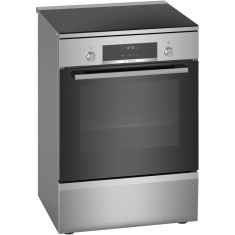 Aragaz Bosch HLS59D351, Electric, Plita inductie, 4 zone gatit , Control electronic, Cuptor electric, 66 L, Grill, Autocuratare EcolClean + hidrolitic